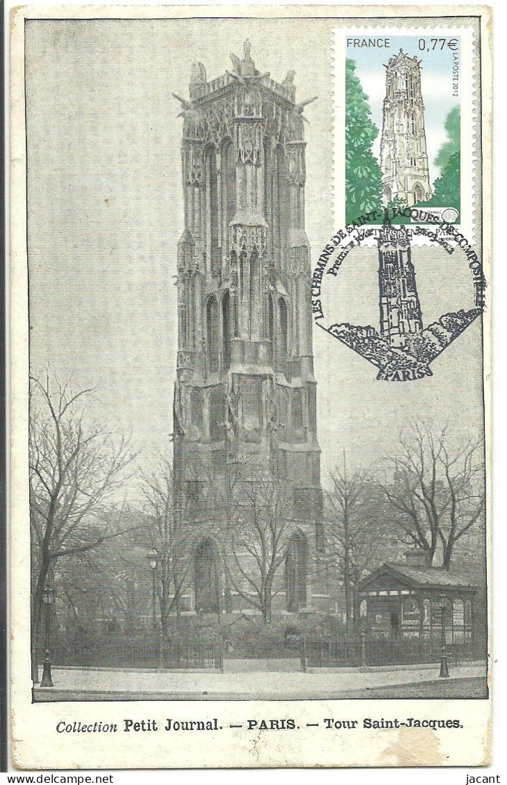 30812 - Carte Maximum - France - Paris - Tour Saint Jacques - Cpa Collection Petit Journal - 2010-2019