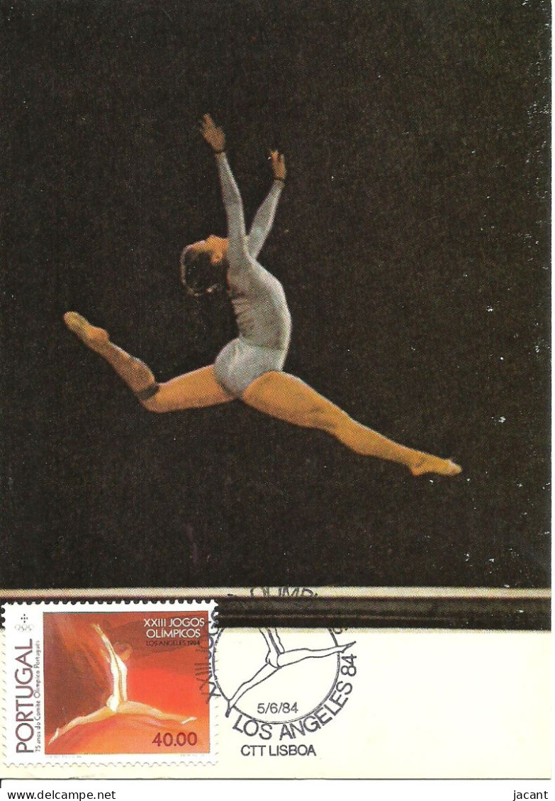 29814a - Carte Maximum - Portugal - Ginastica Ritmica Gymnastique Rythmique Rhythmic - Olympic Games Los Angeles 1984 - Maximum Cards & Covers