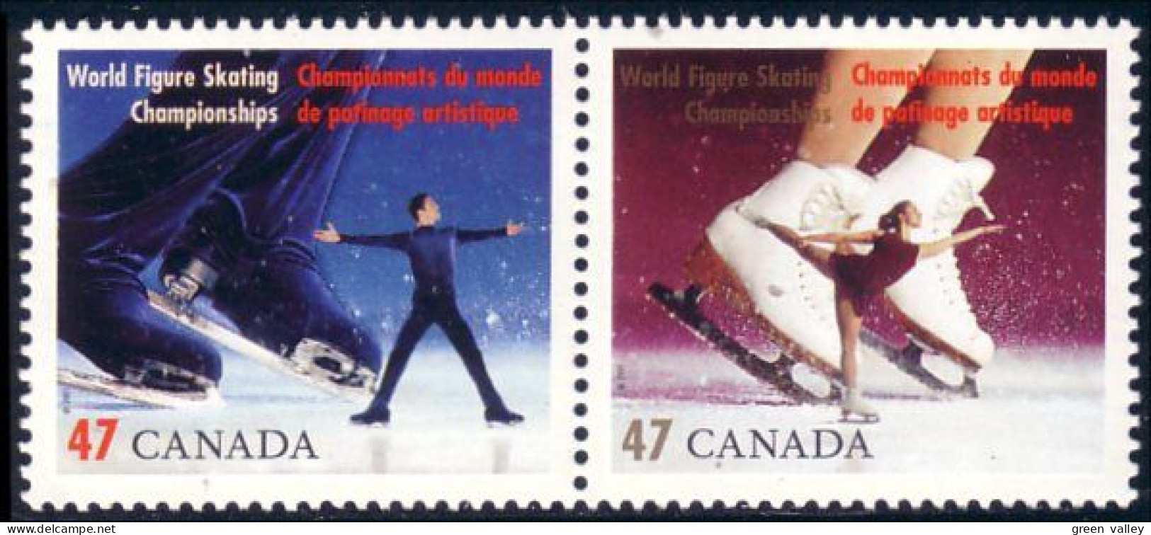 Canada Figure Skating Patinage Artistique Se-tenant MNH ** Neuf SC (C18-99aa) - Unused Stamps