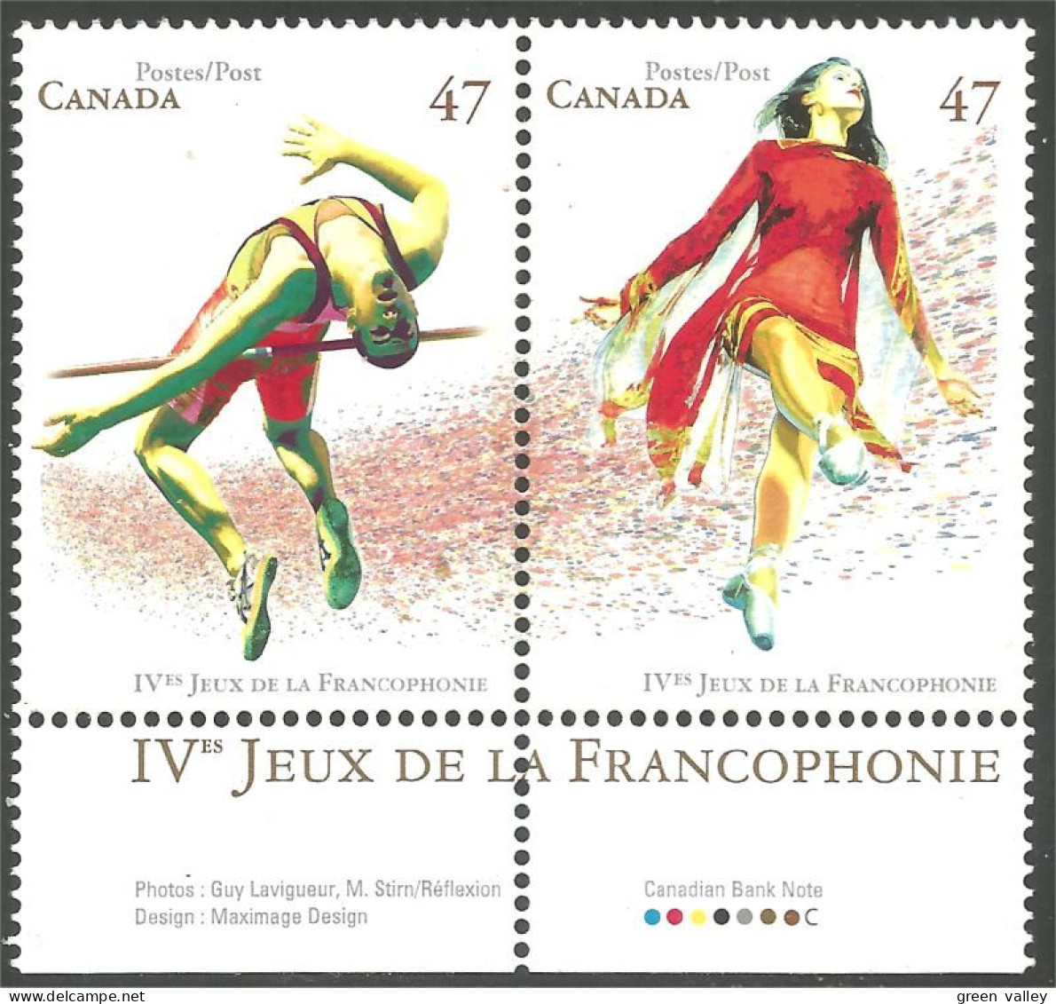 Canada Francophonie Se-tenant MNH ** Neuf SC (C18-95abja) - Unused Stamps