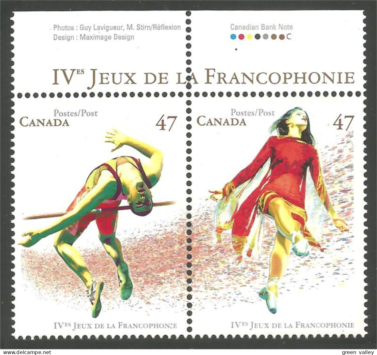 Canada Francophonie Se-tenant MNH ** Neuf SC (C18-95ahjb) - Other & Unclassified