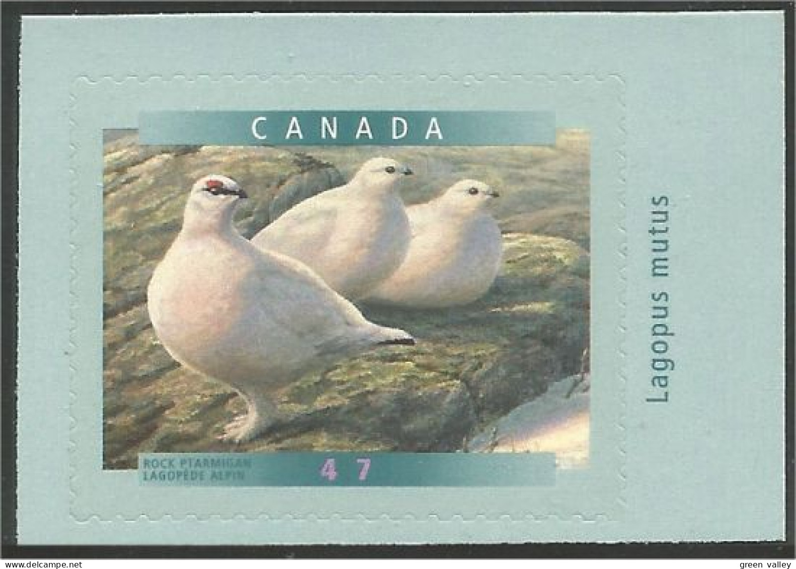 Canada Rock Ptarmigan Lagopede MNH ** Neuf SC (C18-92da) - Unused Stamps