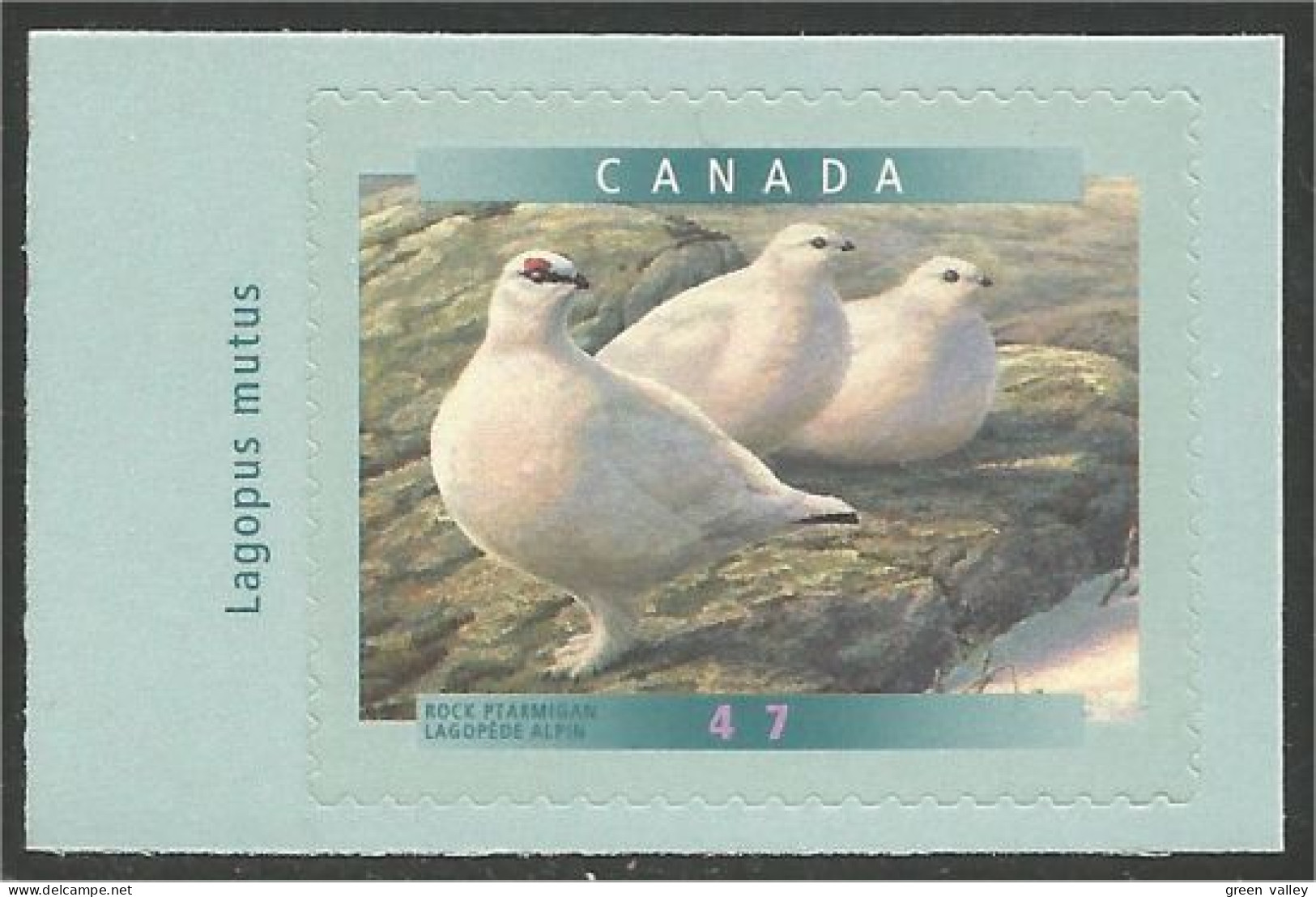 Canada Rock Ptarmigan Lagopede MNH ** Neuf SC (C18-92gb) - Autres & Non Classés