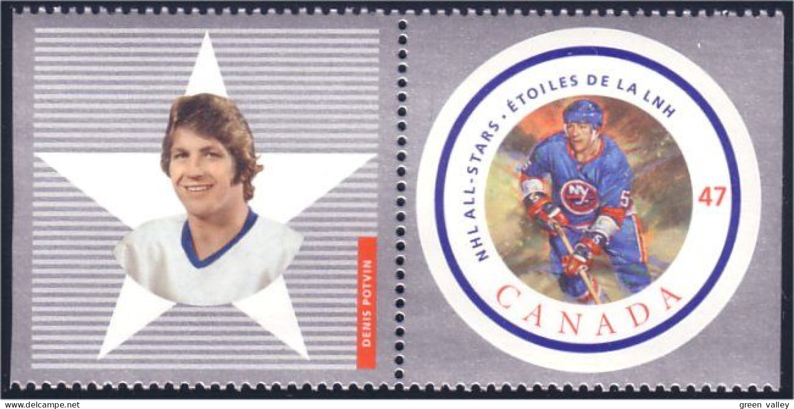 Canada Hockey Denis Potvin With Label MNH ** Neuf SC (C18-85dl) - Hockey (sur Glace)