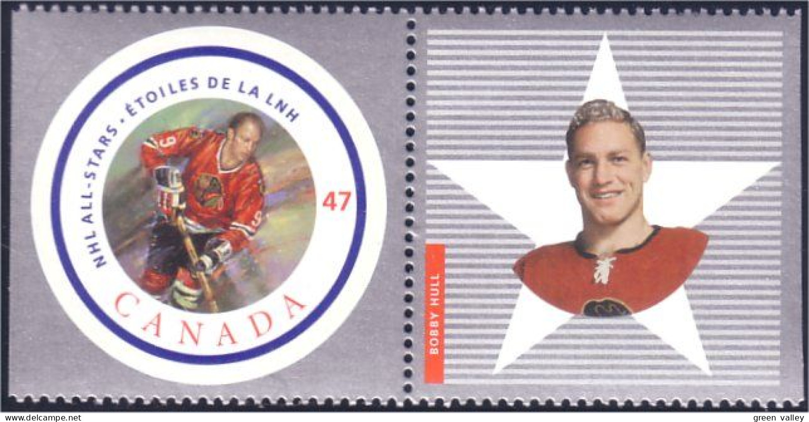 Canada Hockey Bobby Hull With Label MNH ** Neuf SC (C18-85el) - Hockey (Ice)