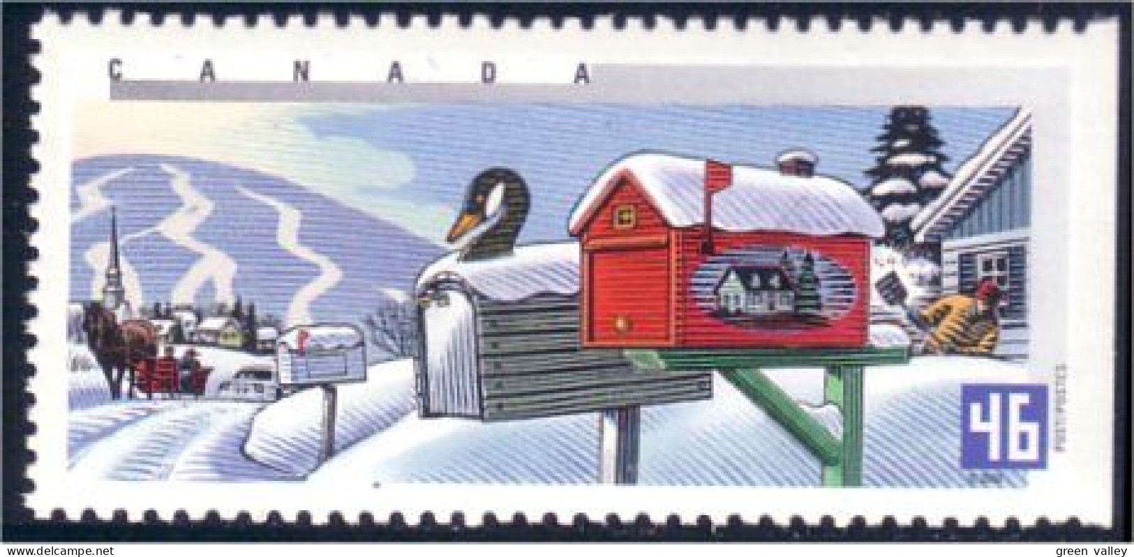 Canada Boite Lettres Mailbox Traineau Cheval Horse Sleigh MNH ** Neuf SC (C18-52a) - Ongebruikt