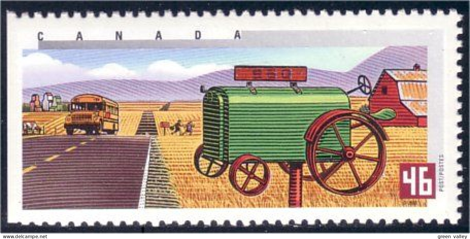 Canada Boite Lettres Mailbox Vache Cow Tracteur Tractor Autobus MNH ** Neuf SC (C18-51a) - Unused Stamps