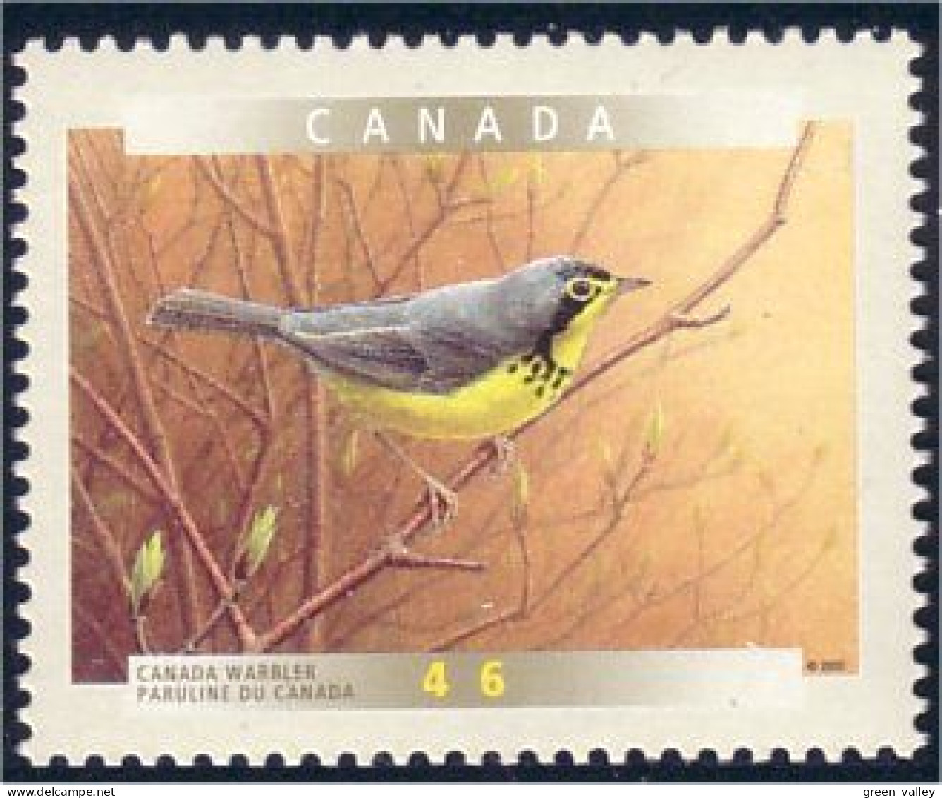 Canada Warbler Paruline MNH ** Neuf SC (C18-39a) - Unused Stamps