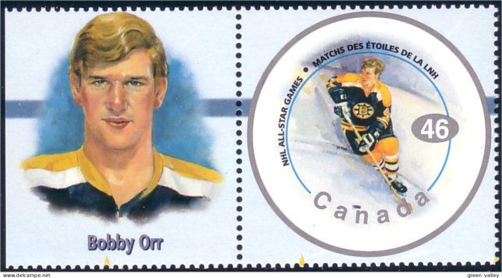 Canada Hockey Bobby Orr With Label MNH ** Neuf SC (C18-38eb) - Hockey (sur Glace)
