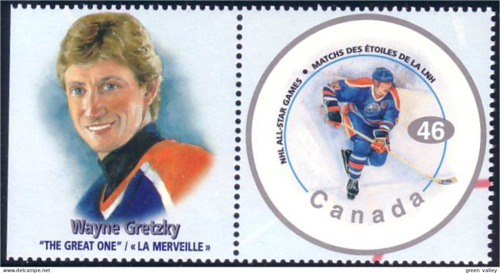 Canada Hockey Wayne Gretzky With Label MNH ** Neuf SC (C18-38ab) - Hockey (sur Glace)