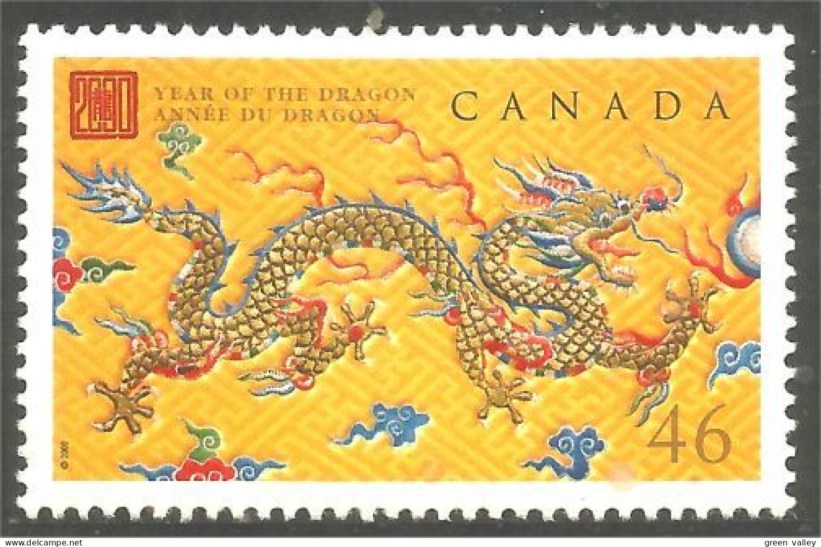 Canada Année Dragon Year MNH ** Neuf SC (C18-36c) - Nouvel An Chinois