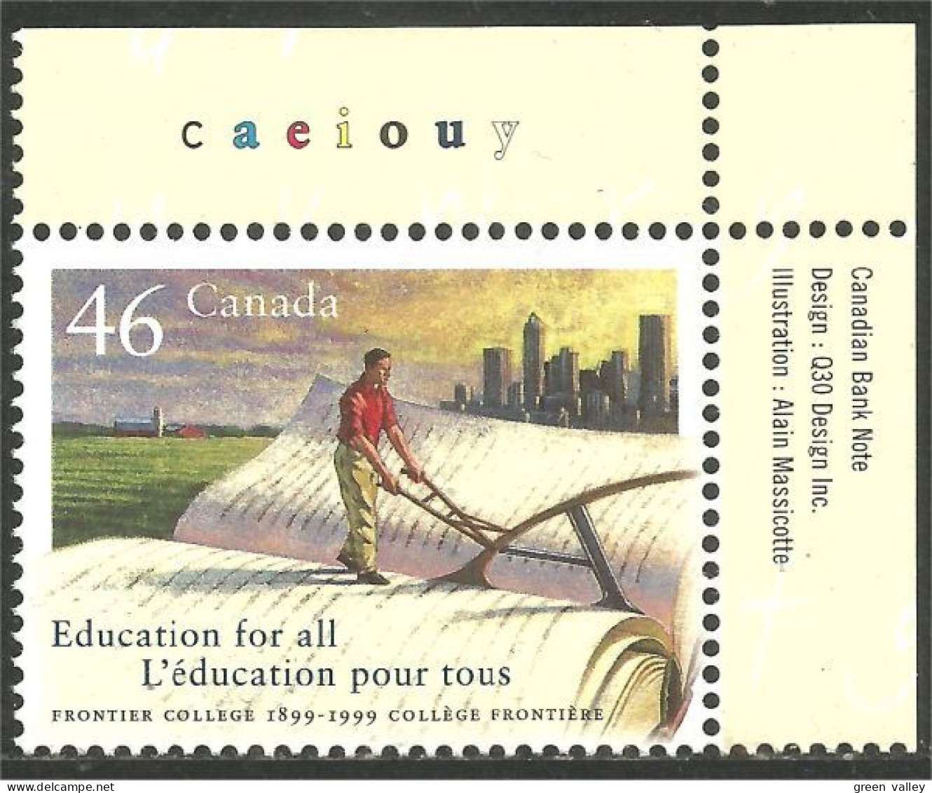 Canada Frontier College Frontière Education  Livre Book Charrue Plough MNH ** Neuf SC (C18-10htc) - Nuovi