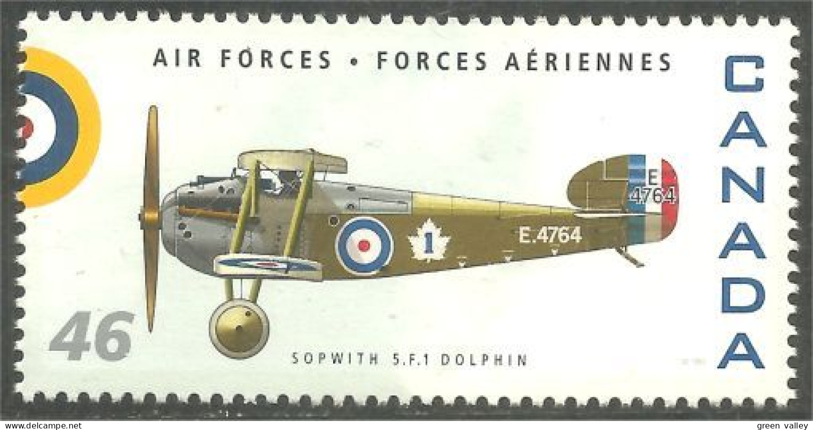 Canada Air Forces Avion Militaire Military Airplane Sopwith 5.F.1 Dolphin MNH ** Neuf SC (C18-08hb) - Militaria