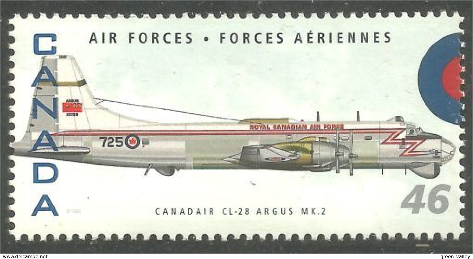 Canada Air Forces Avion Militaire Military Airplane Canadair CL-28 Argus MK 2 MNH ** Neuf SC (C18-08e) - Neufs