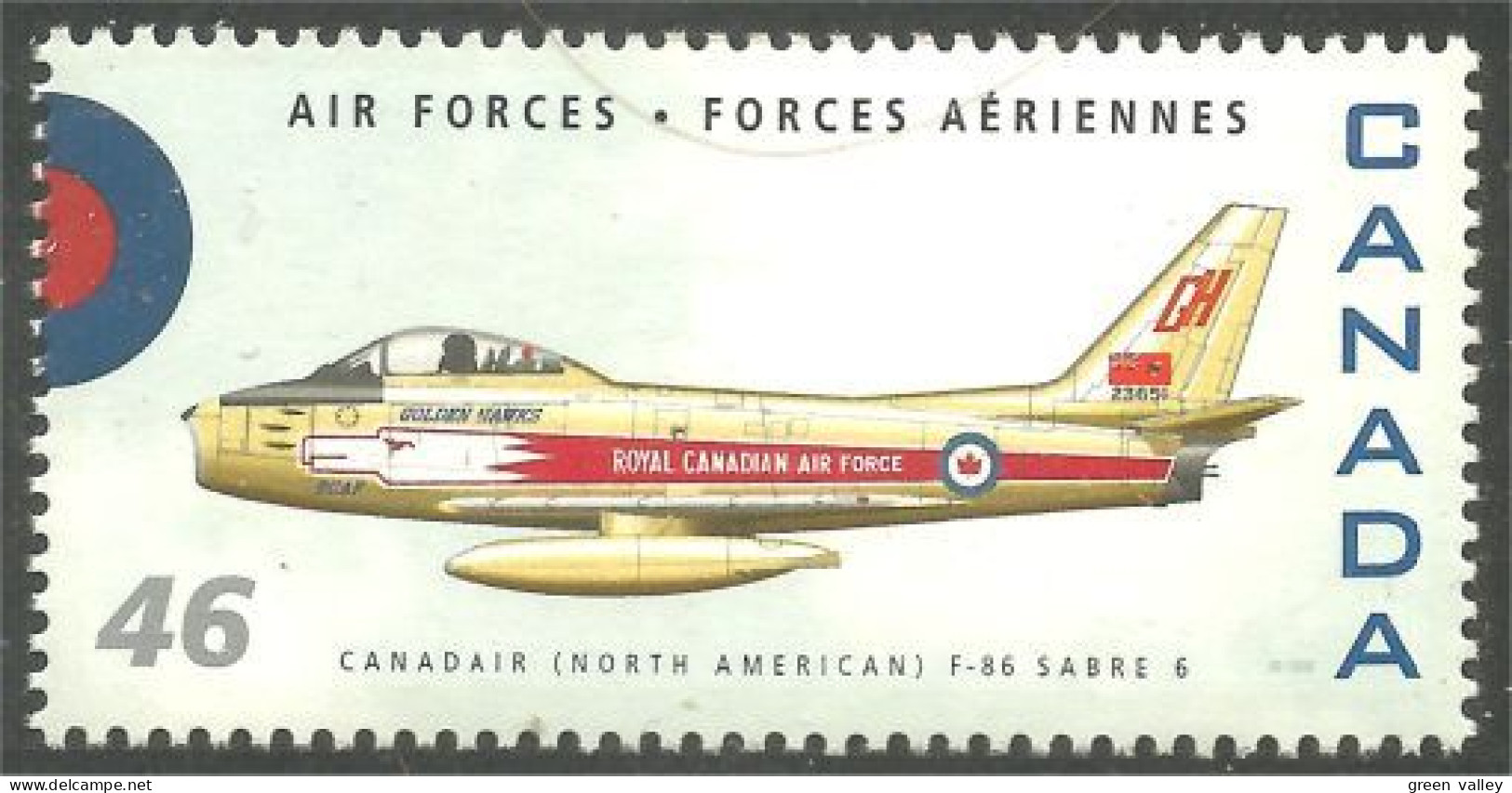 Canada Air Forces Avion Militaire Military Airplane North American F-86 Sabre 6 MNH ** Neuf SC (C18-08fb) - Militaria
