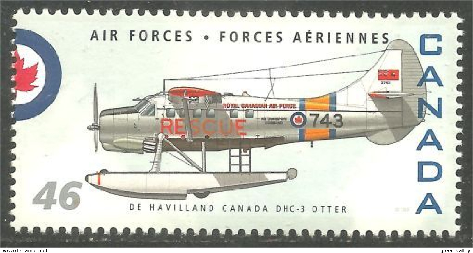 Canada Air Forces Avion Militaire Military Airplane De Havilland DHC-3 Otter MNH ** Neuf SC (C18-08cla) - Unused Stamps
