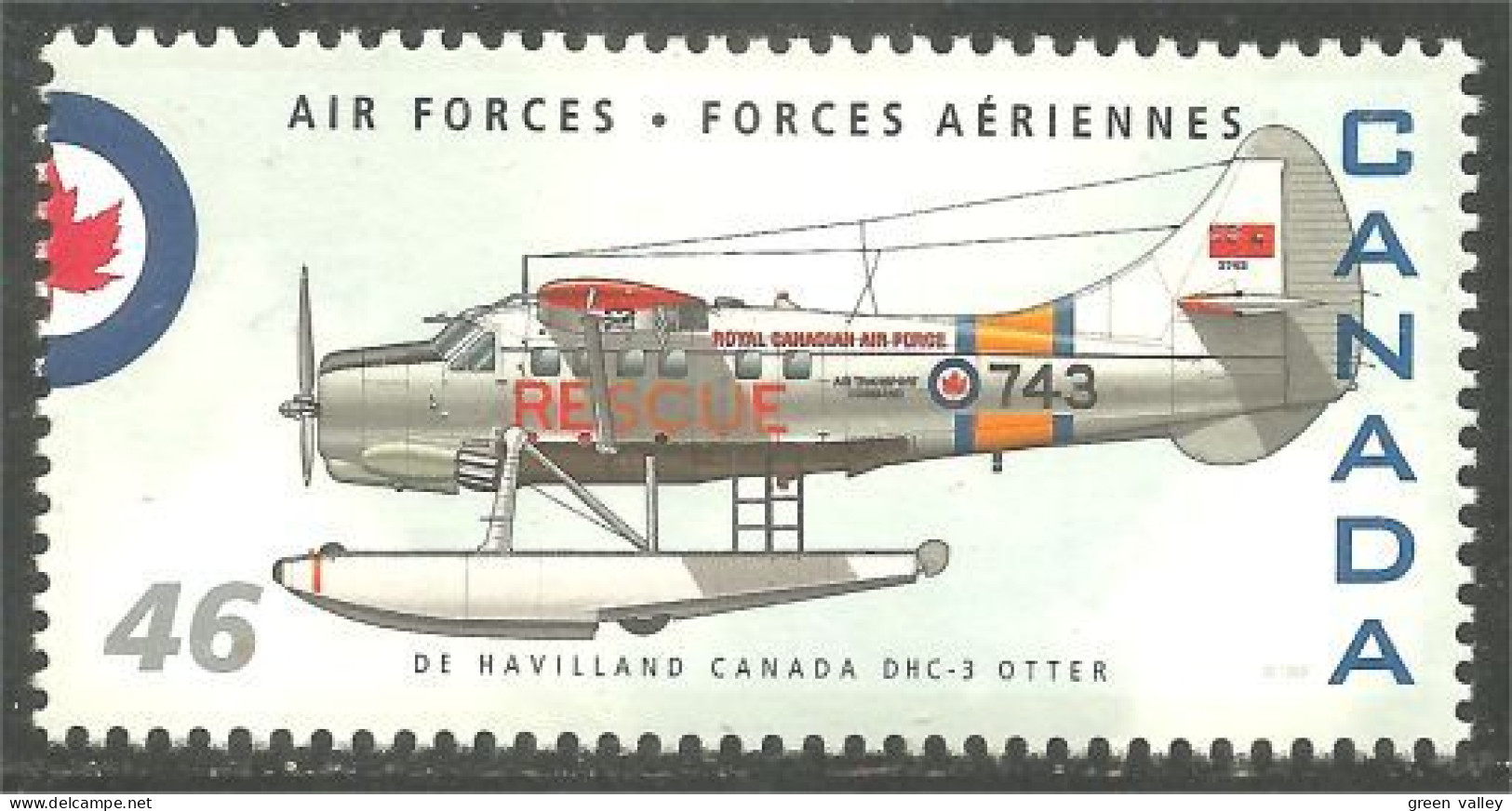 Canada Air Forces Avion Militaire Military Airplane De Havilland DHC-3 Otter MNH ** Neuf SC (C18-08cla) - Neufs