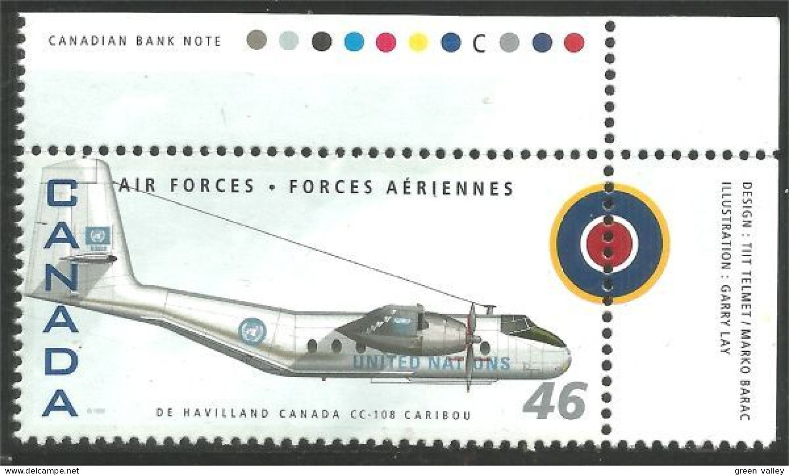 Canada Air Forces Avion Militaire Military Airplane De Havilland CC-108 Caribou F.B.VI MNH ** Neuf SC (C18-08dc) - Militaria