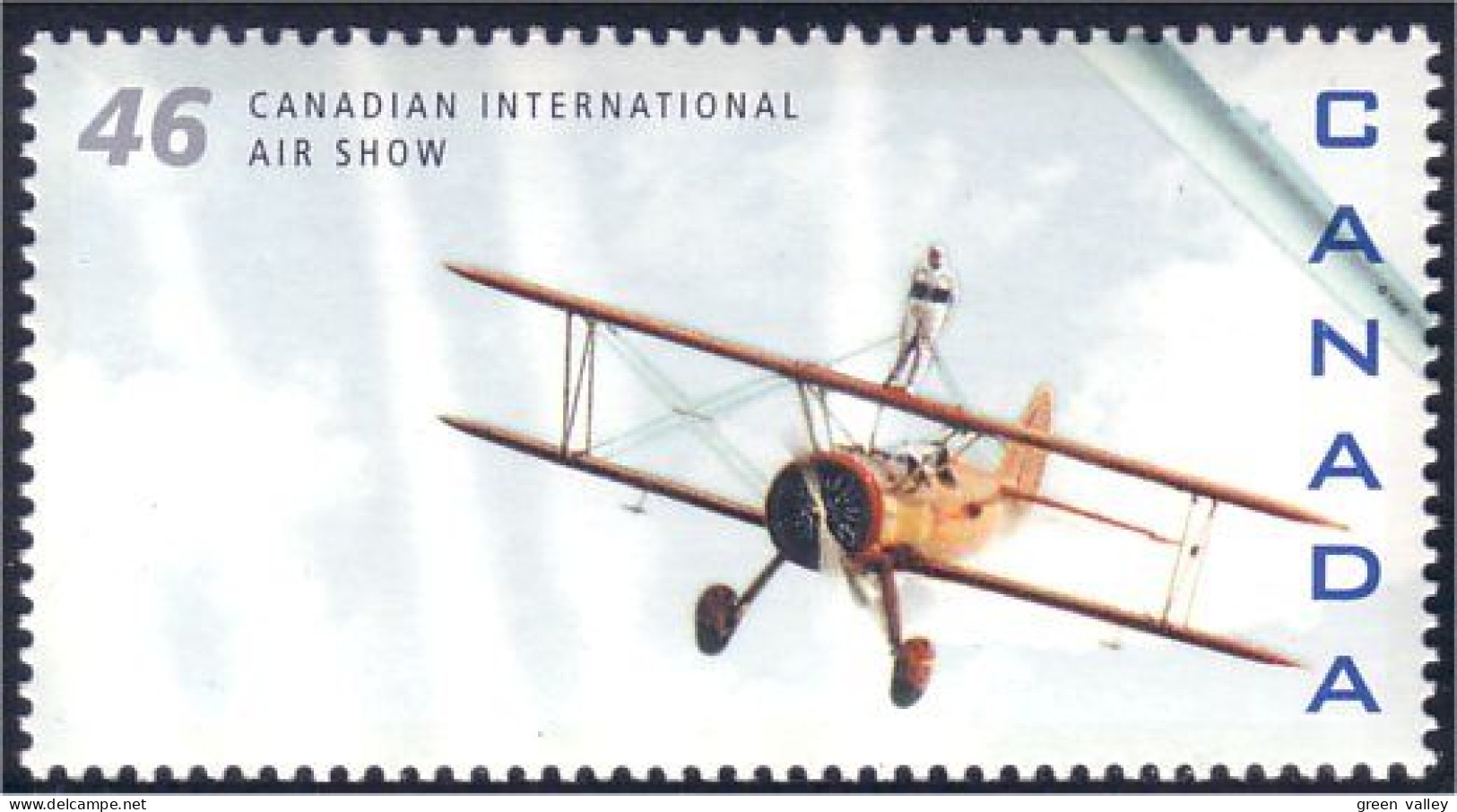 Canada Avion Airplane Flugzeug Aereo Stearman MNH ** Neuf SC (C18-07d) - Unused Stamps