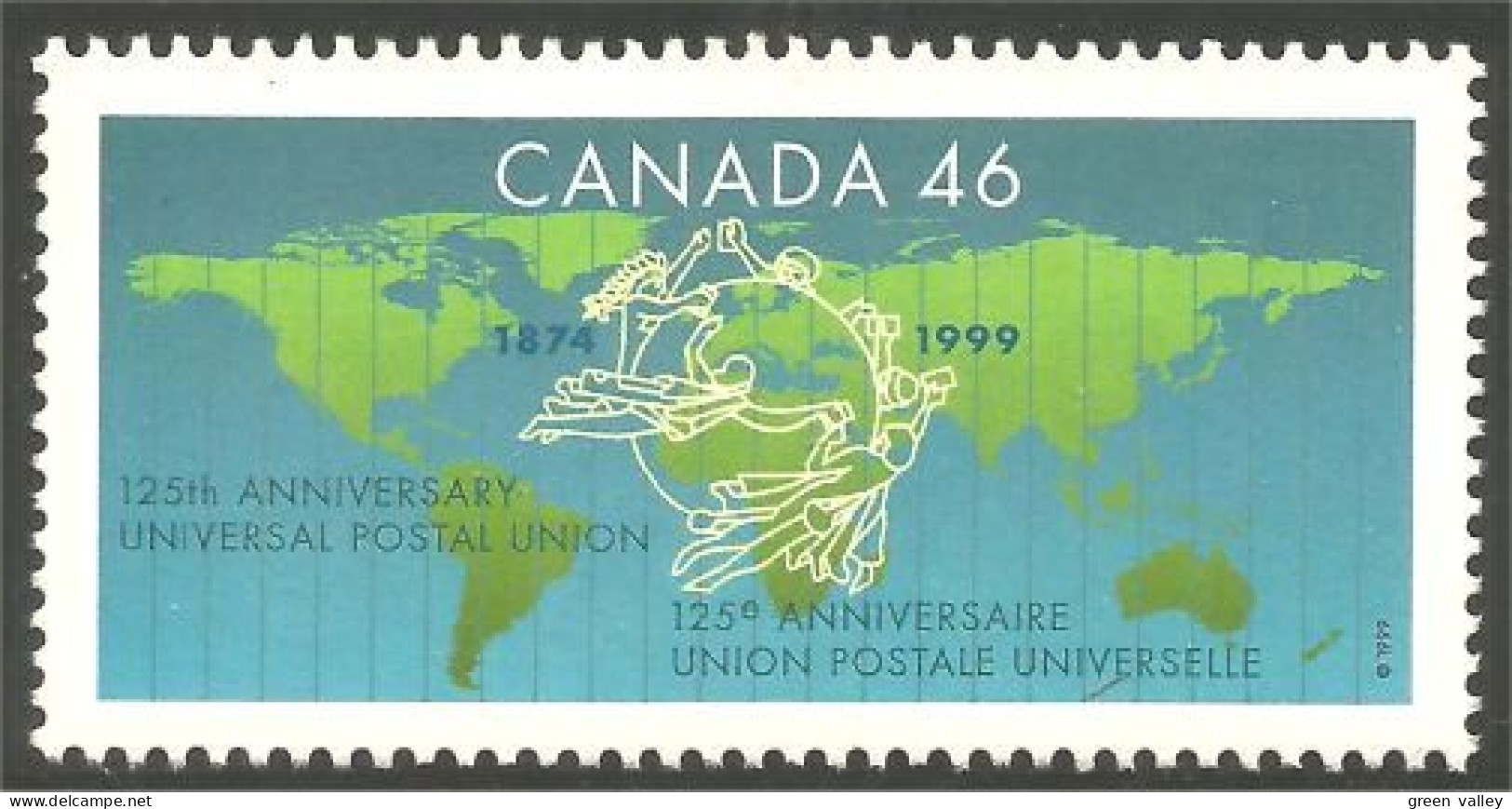 Canada UPU Carte Monde World Map MNH ** Neuf SC (C18-06c) - Geographie