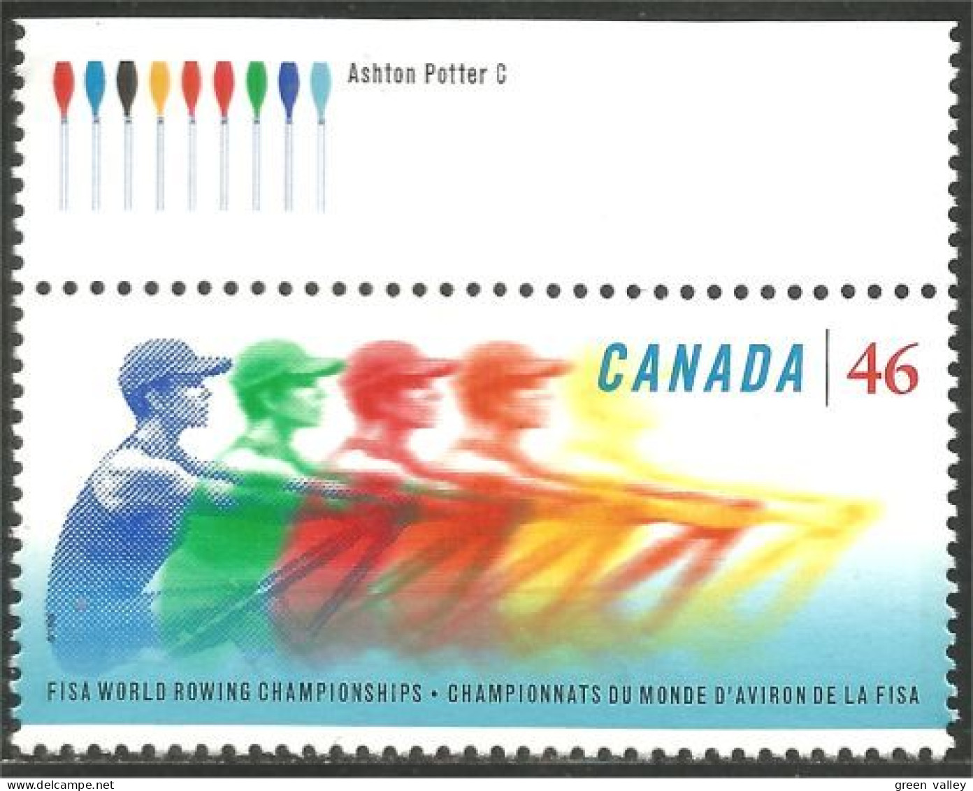Canada Aviron Rowing Bateau Boat Ashton-Potter Paper MNH ** Neuf SC (C18-05hcb) - Other & Unclassified
