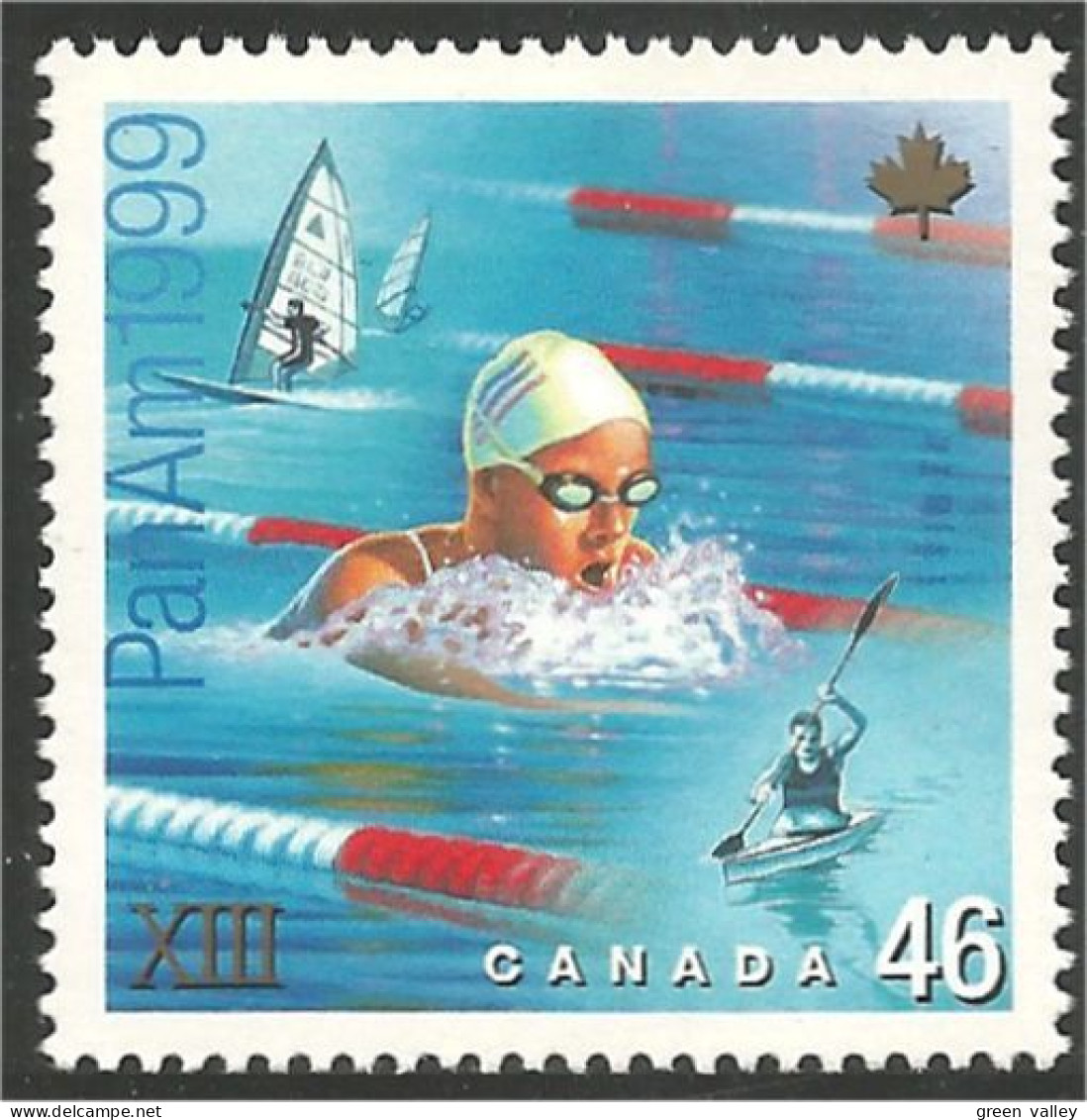 Canada Natation Swimming Voile Sailing Bateau Boat MNH ** Neuf SC (C18-03a) - Ongebruikt