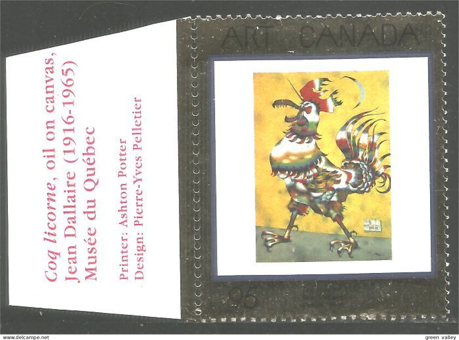 Canada Rooster Coq Licorne MNH ** Neuf SC (C18-00gl) - Unused Stamps