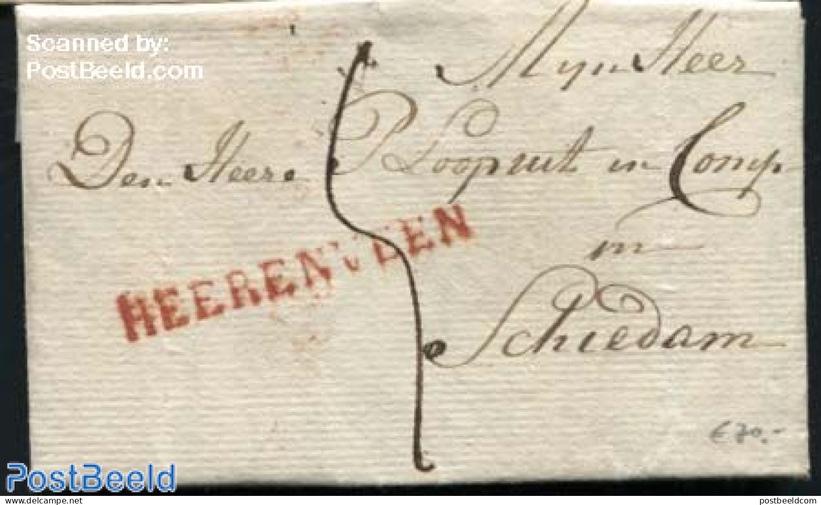 Netherlands 1816 Letter From Heerenveen To Schiedam (6 May 1816), Postal History - ...-1852 Préphilatélie