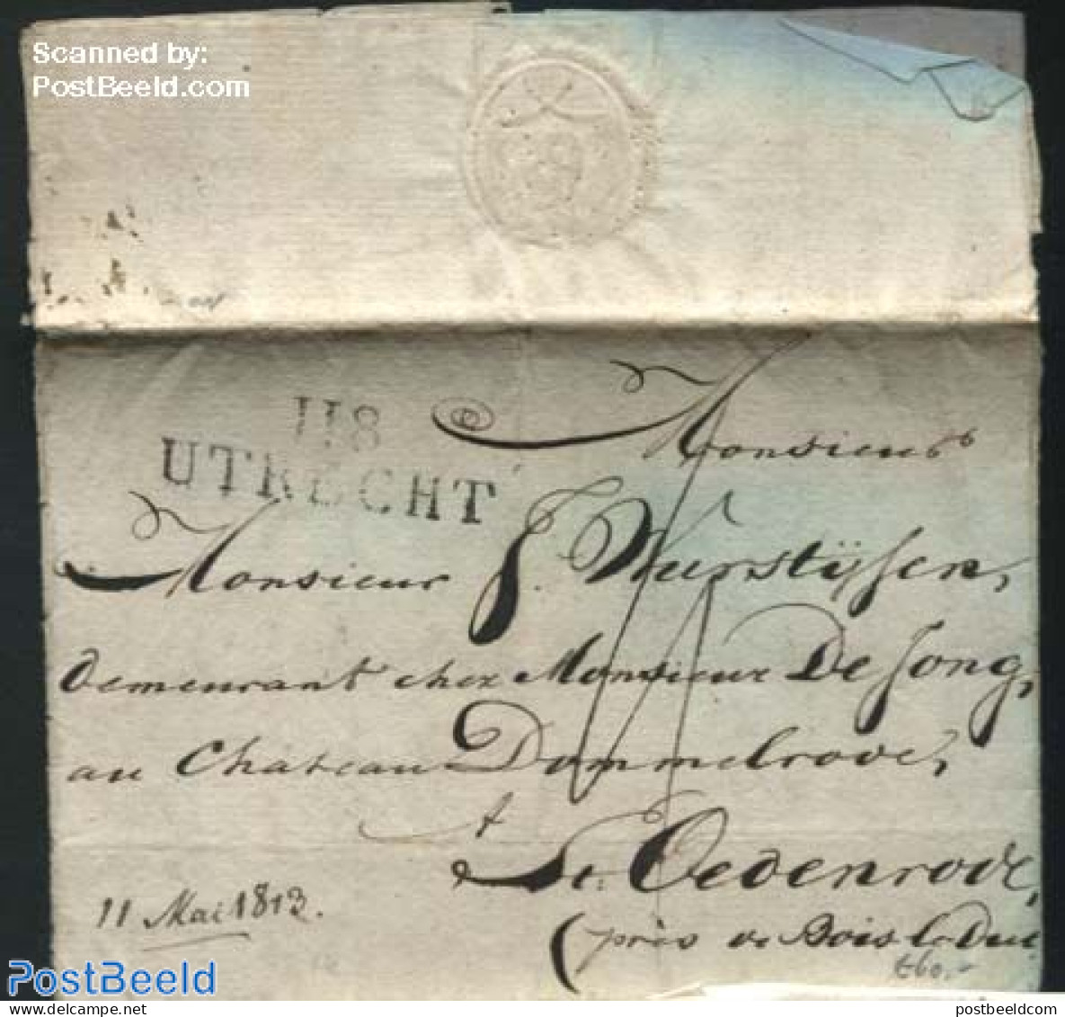 Netherlands 1812 Letter From Utrecht To St Oedenrode, Postal History - ...-1852 Voorlopers