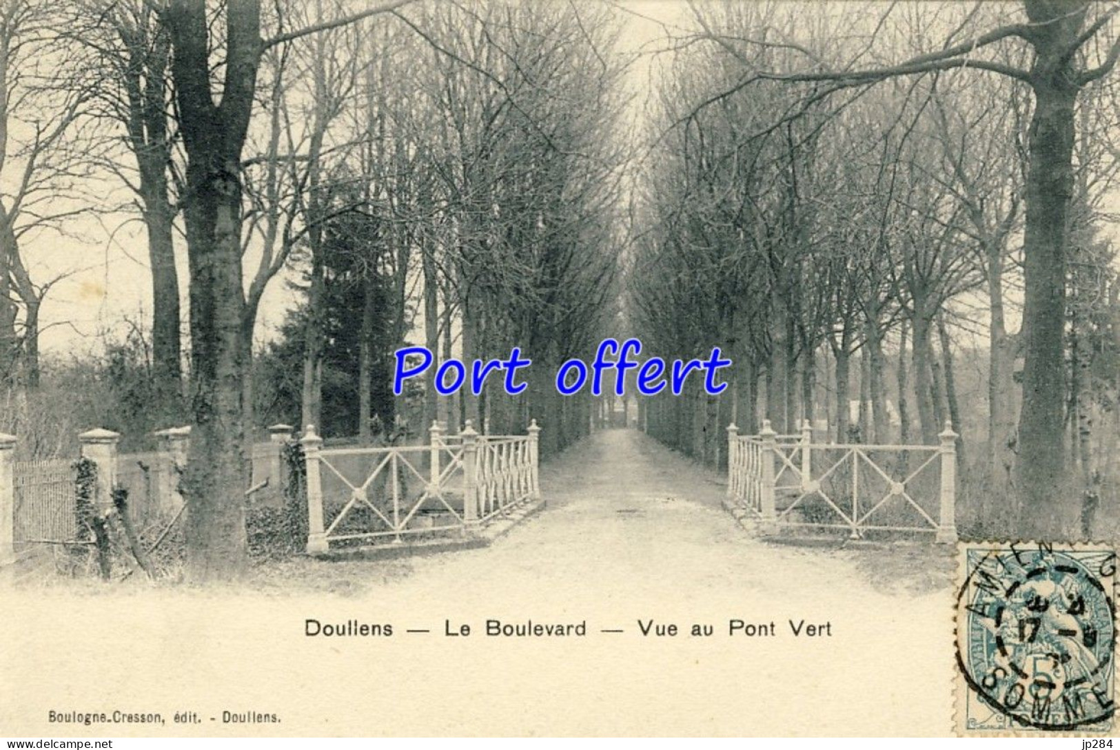 80 - Doullens - Le Boulevard - Vue Au Pont Vert - Doullens
