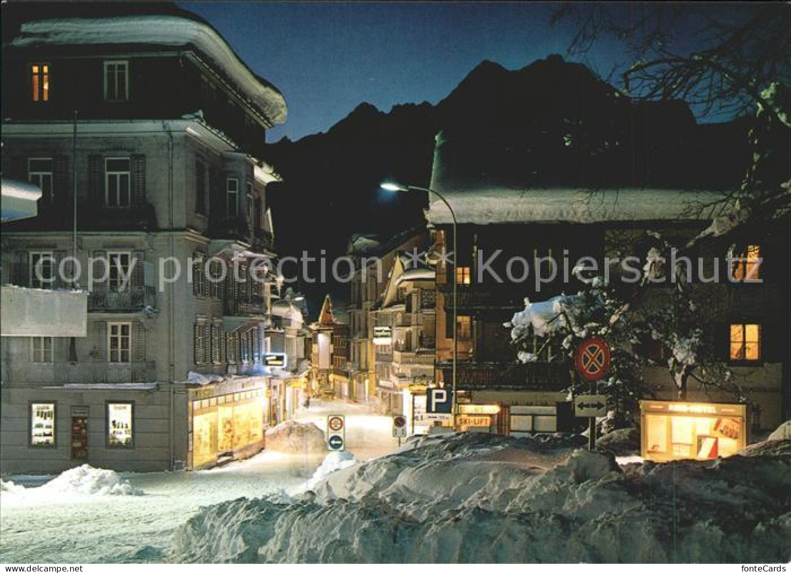 11891010 Engelberg OW Dorfpartie Bei Nacht Engelberg - Otros & Sin Clasificación