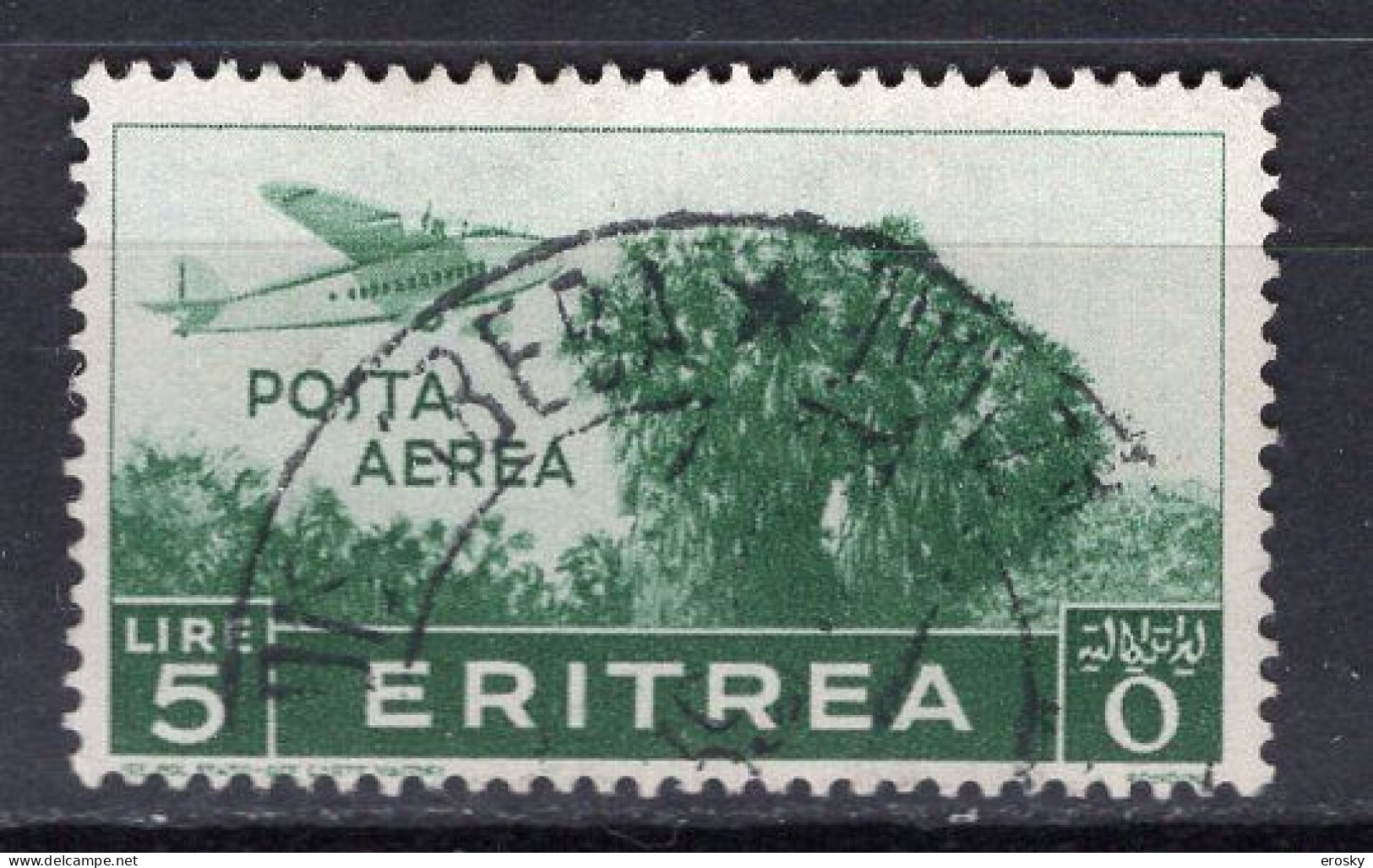 Z3191 - COLONIE ITALIANE ERITREA AEREA SASSONE N°25 - Erythrée