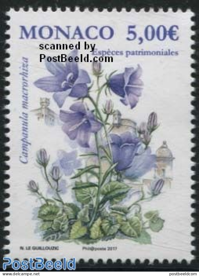 Monaco 2017 Bellflower 1v, Mint NH, Nature - Flowers & Plants - Nuevos