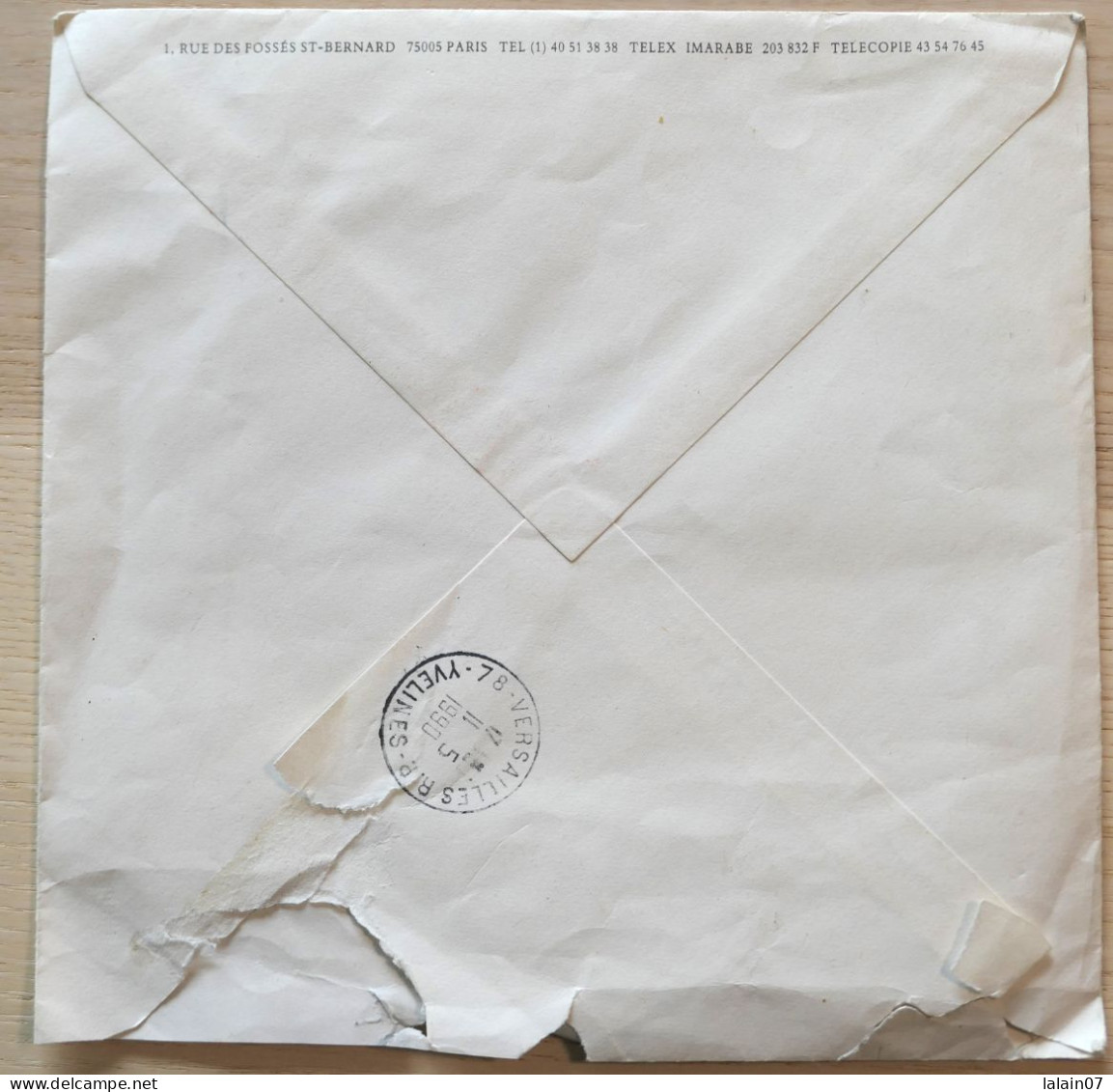 Enveloppe Affranchie "INSTITUT DU MONDE ARABE" Avec 2 Cachets Premier Jour Du 5 Mai 1990, Paris - Commemorative Postmarks