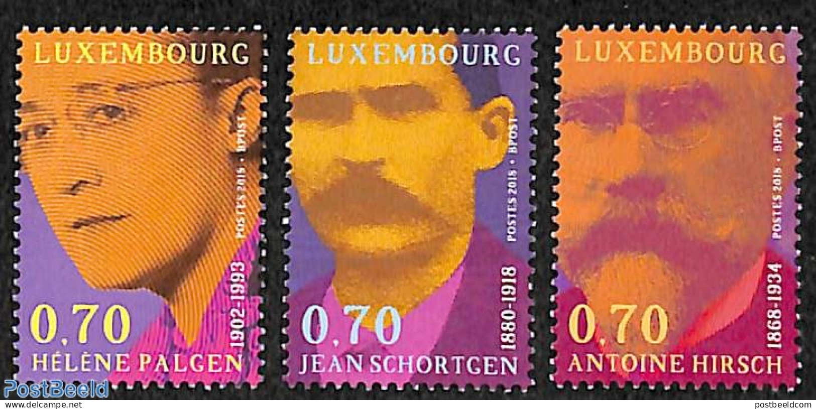 Luxemburg 2018 Personalities 3v, Mint NH, History - Science - Politicians - Education - Art - Architects - Nuevos