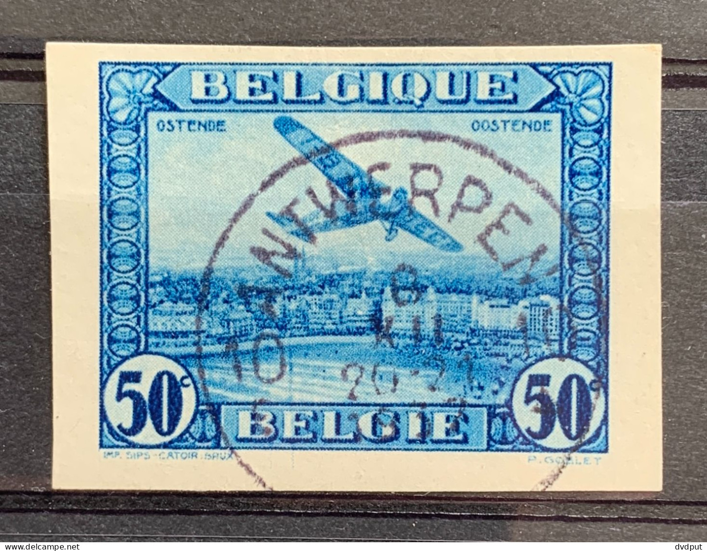 België, 1930, PA1, Ongetand, Gestempeld ANTWERPEN 10 - 1911-1930