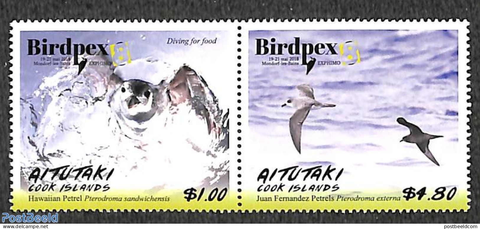 Aitutaki 2018 Birdpex 2v , Mint NH, Nature - Birds - Aitutaki