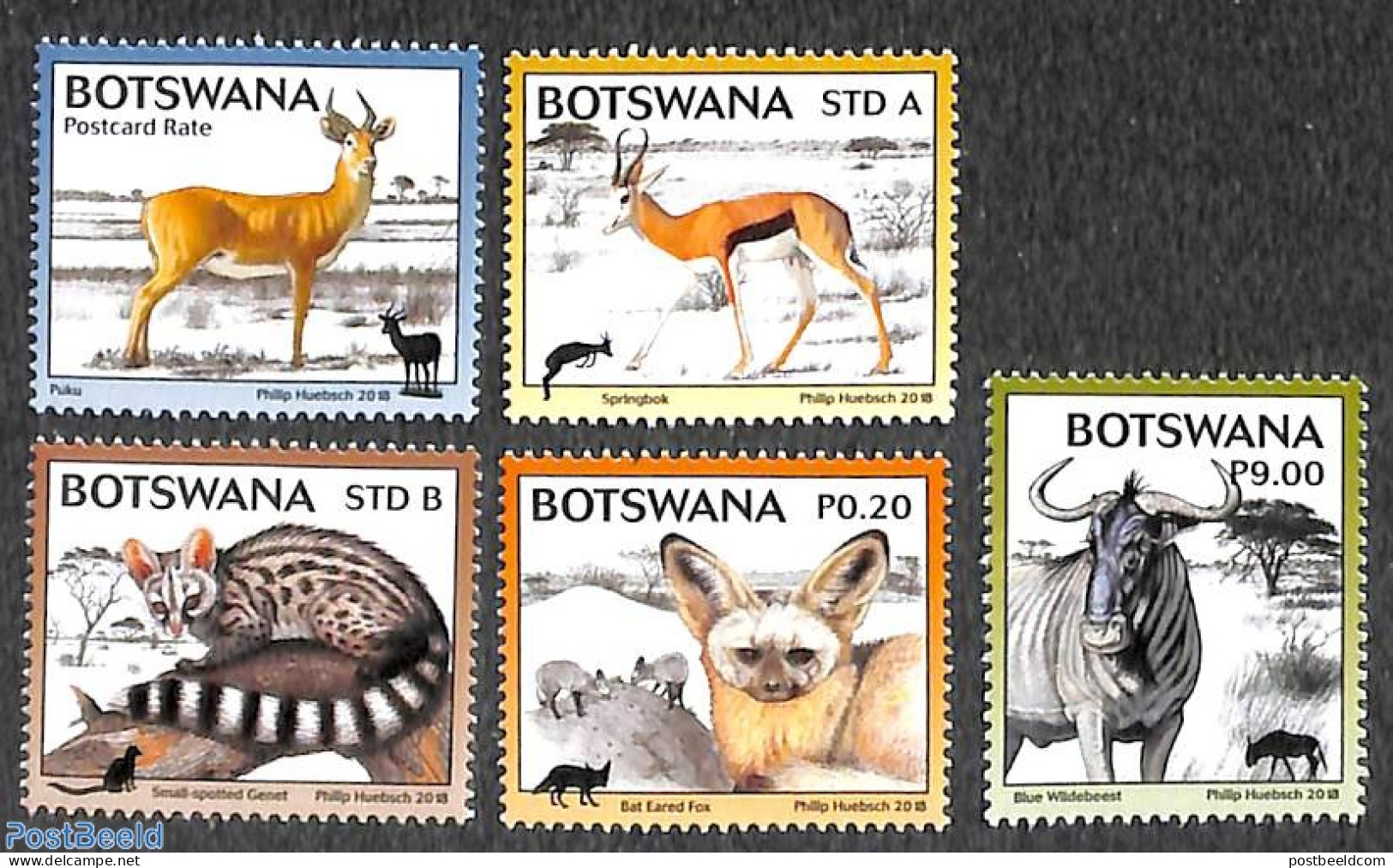 Botswana 2018 Mammals 5v, Mint NH, Nature - Animals (others & Mixed) - Wild Mammals - Botswana (1966-...)