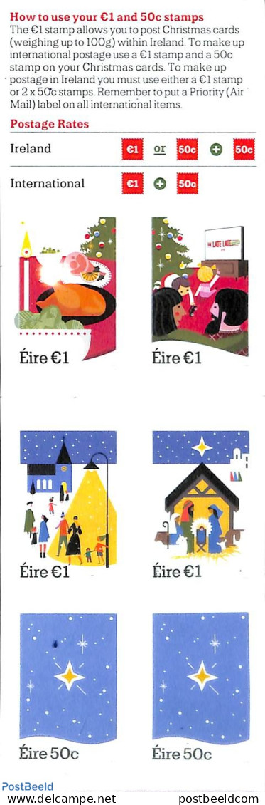 Ireland 2018 Christmas 4v S-a In Booklet, Mint NH, Religion - Christmas - Stamp Booklets - Nuevos