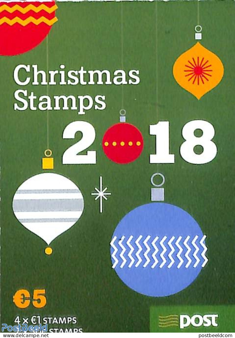 Ireland 2018 Christmas 4v S-a In Booklet, Mint NH, Religion - Christmas - Stamp Booklets - Unused Stamps
