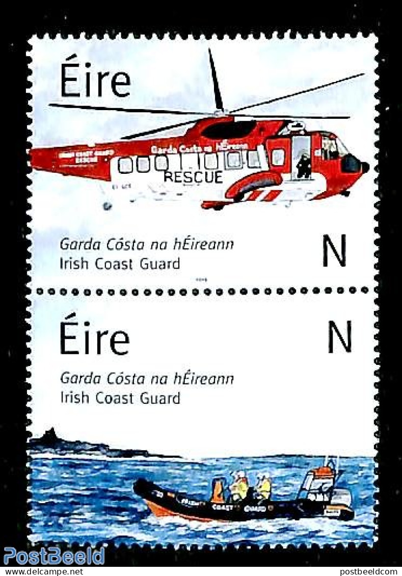 Ireland 2019 Coast Guard 2v [:], Mint NH, Transport - Helicopters - Ships And Boats - Nuevos