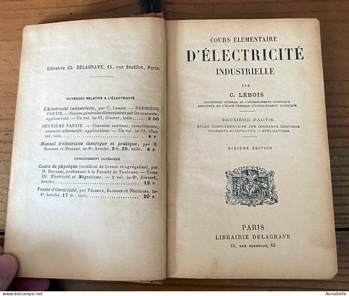 Cours élémentaire D'électricité Industrielle Par C. Lebois (sans Date) - Bricolage / Tecnica