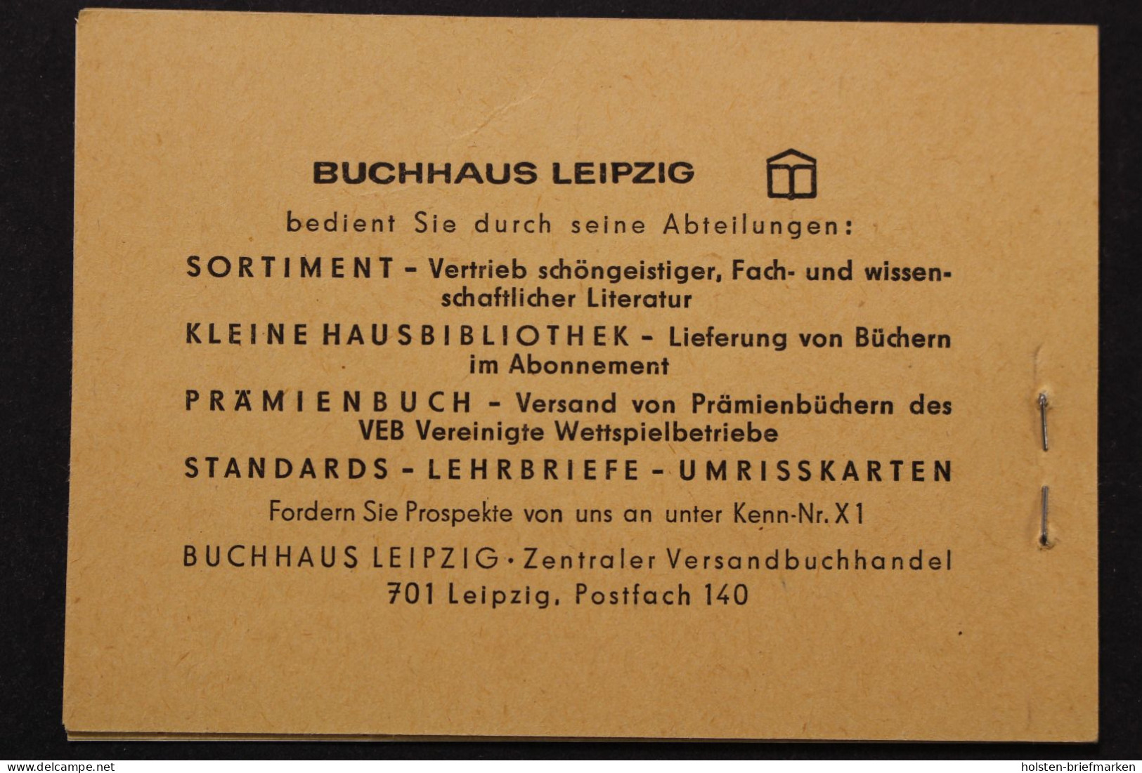 DDR, MiNr. MH 4 C 2.1, Postfrisch - Carnets