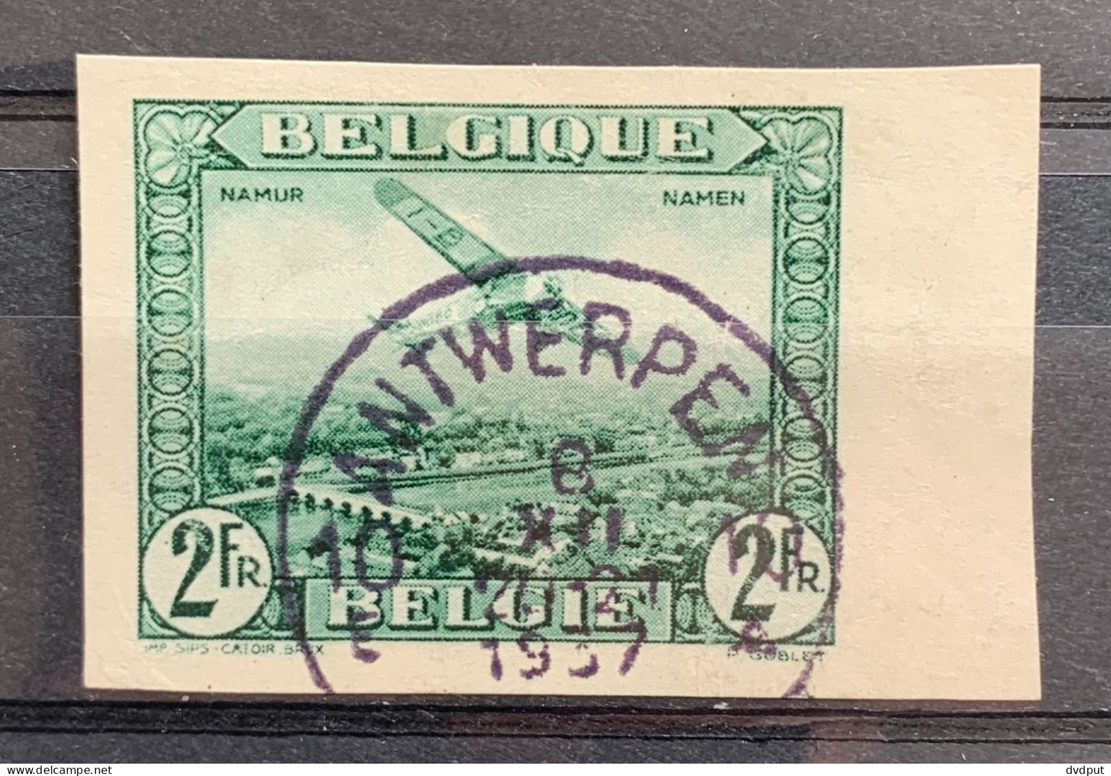 België, 1930, PA3, Ongetand, Gestempeld ANTWERPEN 10 - 1911-1930