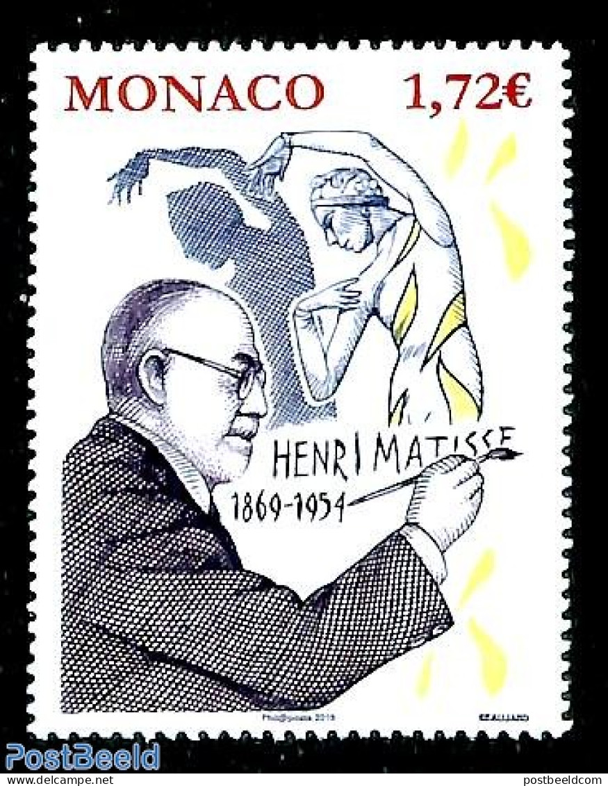 Monaco 2019 Henri Matisse 1v, Mint NH, Art - Paintings - Self Portraits - Unused Stamps