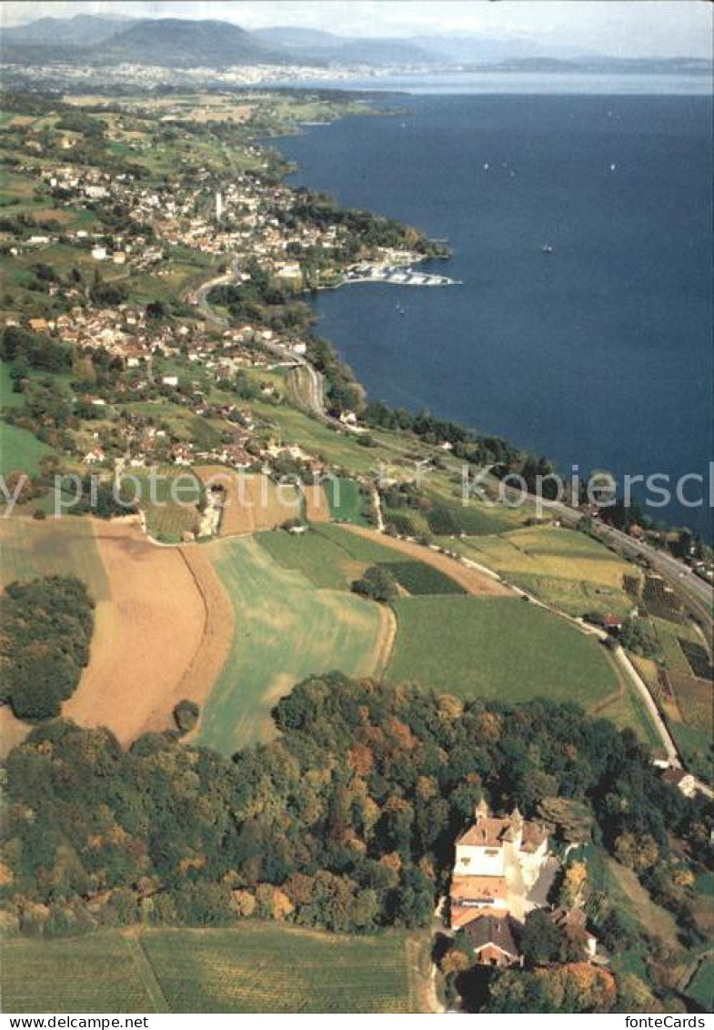 11890933 Vaumarcus Fliegeraufnahme Chateau De Vaumarcus Et Du Littoral Neuchatel - Sonstige & Ohne Zuordnung