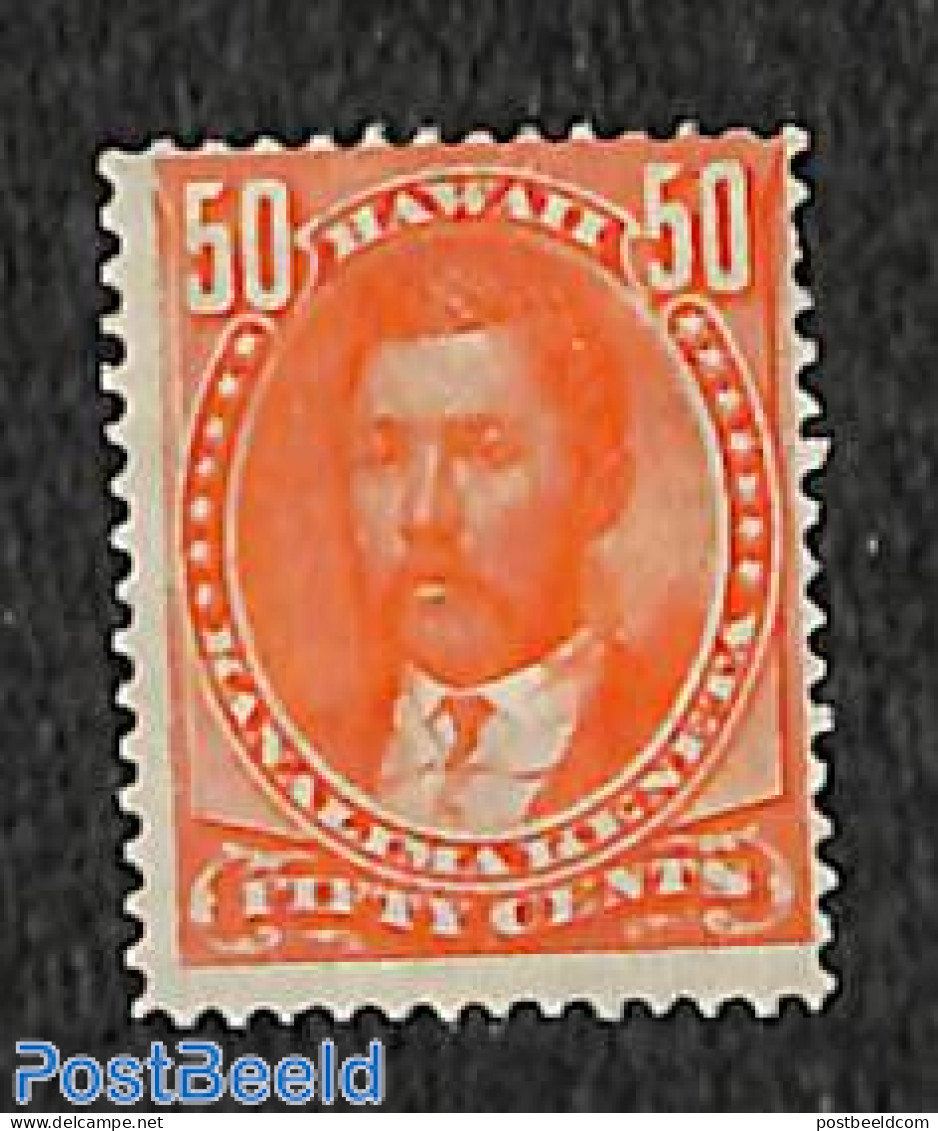 Hawaii 1883 50c, Stamp Out Of Set, Unused (hinged) - Hawaï