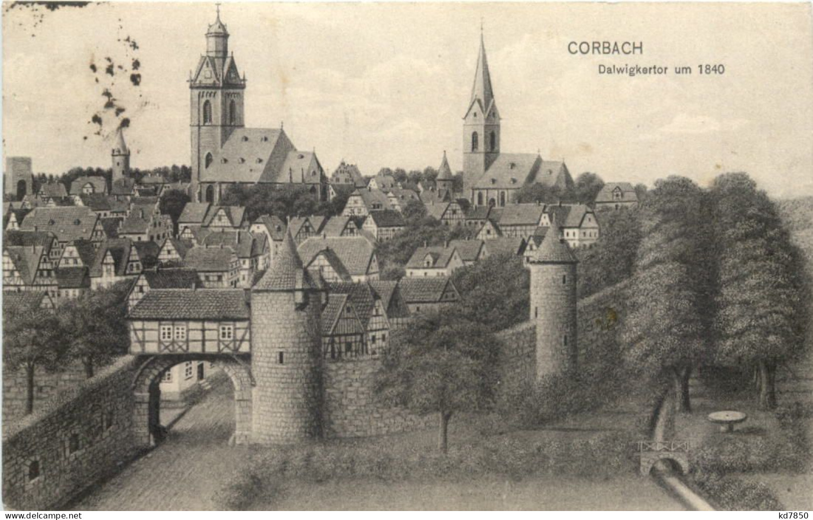 Corbach - Dalwigkertor 1840 - Korbach