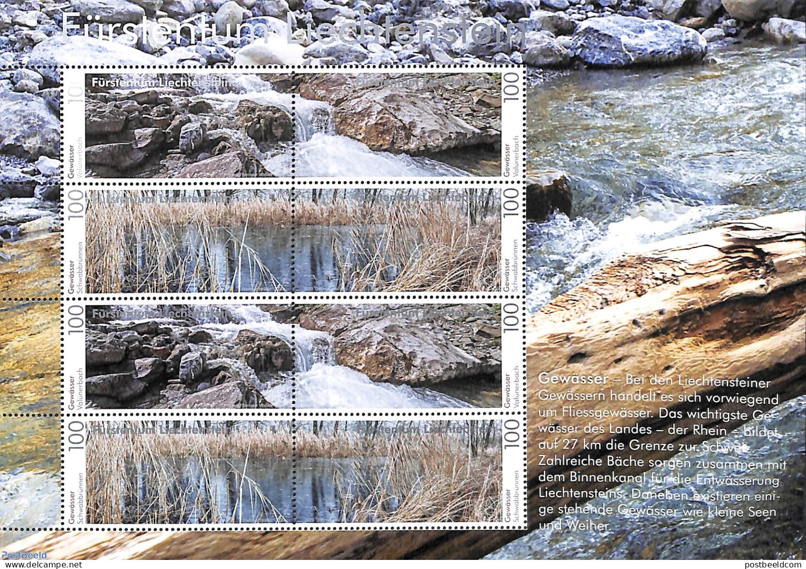 Liechtenstein 2020 Water M/s, Mint NH, Nature - Water, Dams & Falls - Unused Stamps