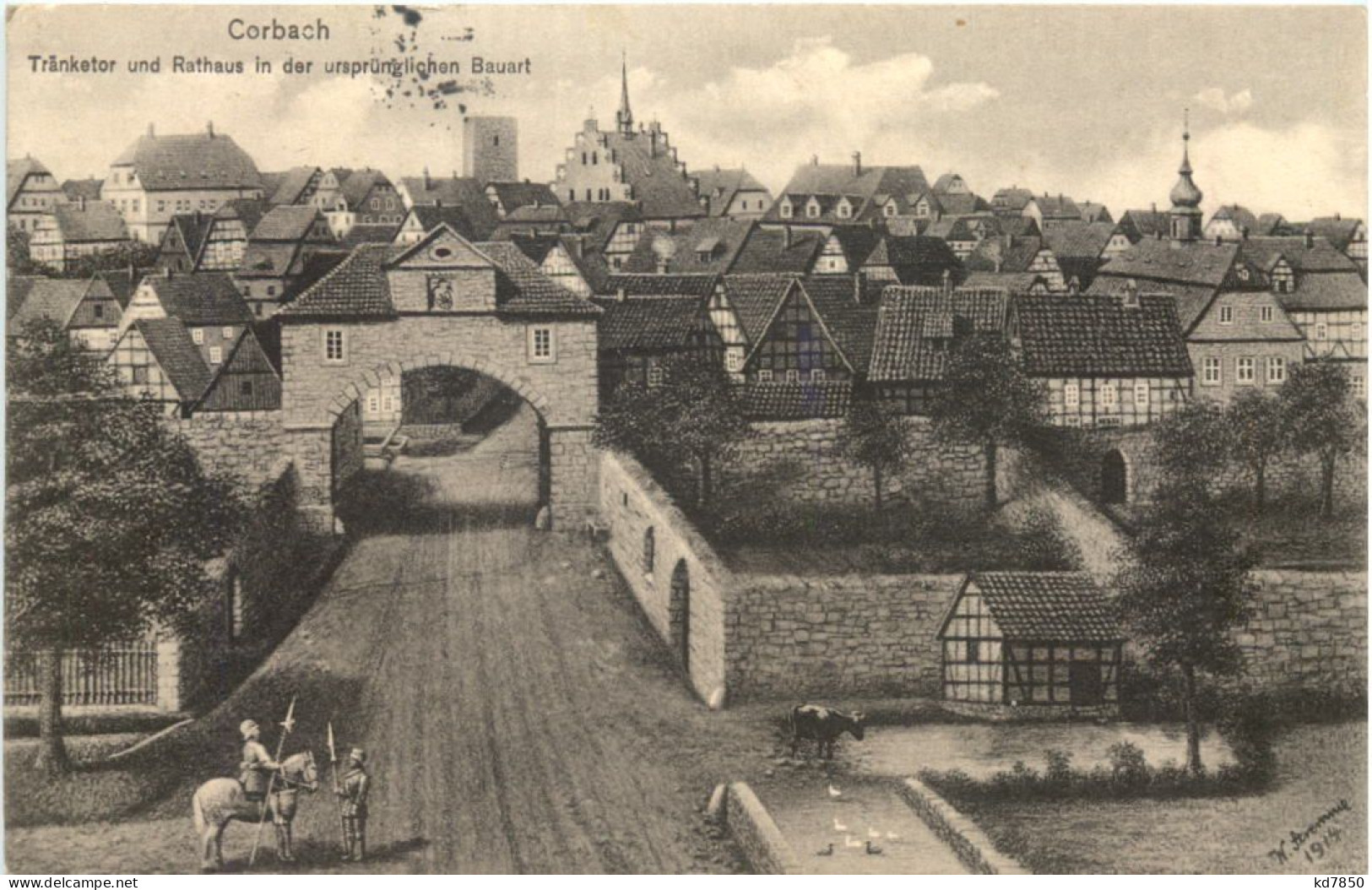 Corbach - Tränketor Und Rathaus - Korbach